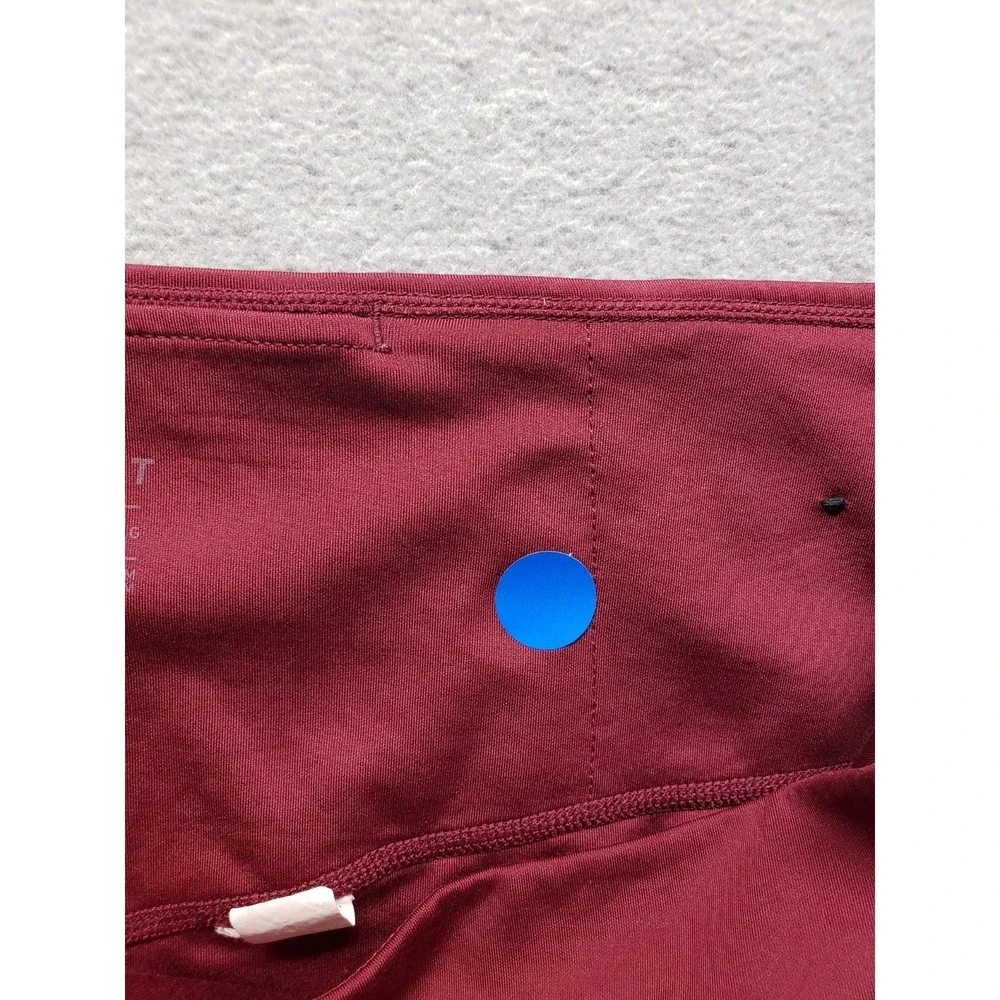 Nike Dri Fit Women Athletic‎ Leggings L Red High Waistband Pull On Logo Active